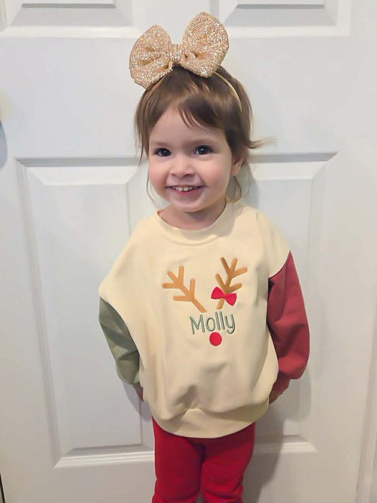 Christmas Colorblock Romper/Crew PREORER