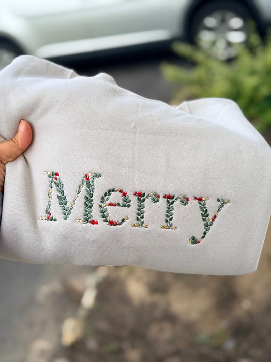 Adult Christmas Letters Crewneck