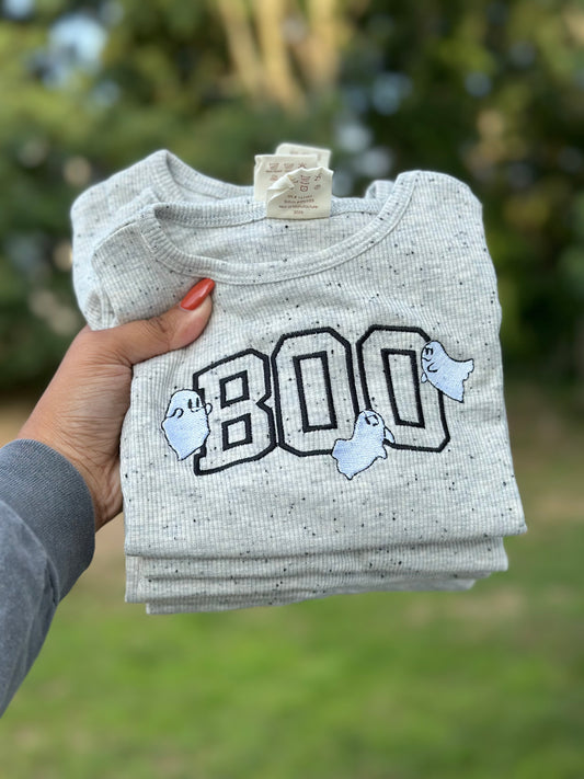 Heather Ribbed BOO Romper