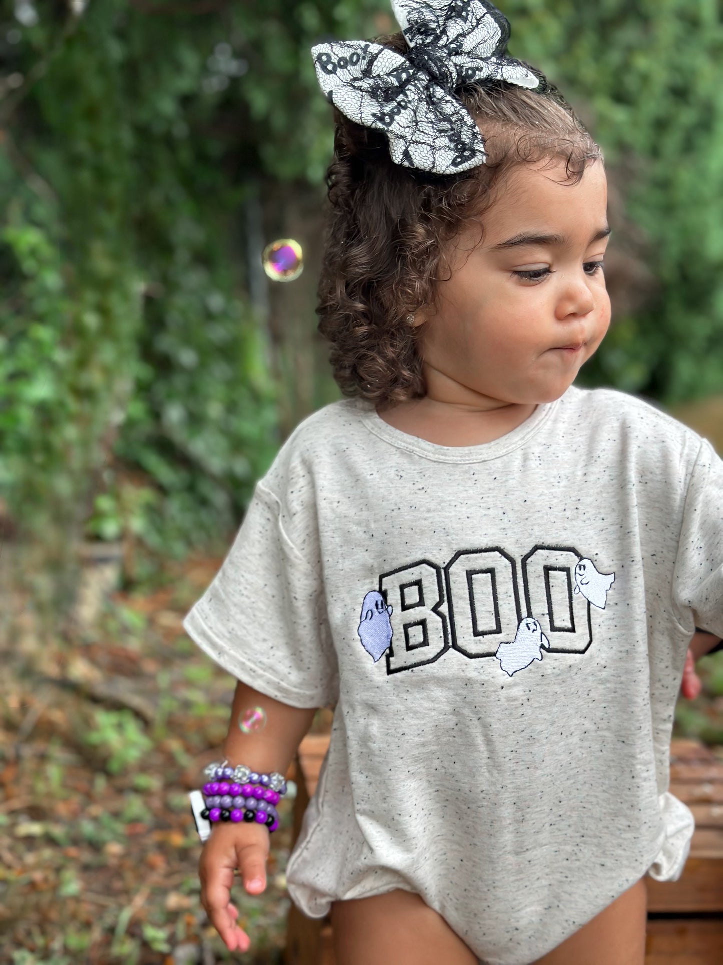 Light Gray BOO Romper
