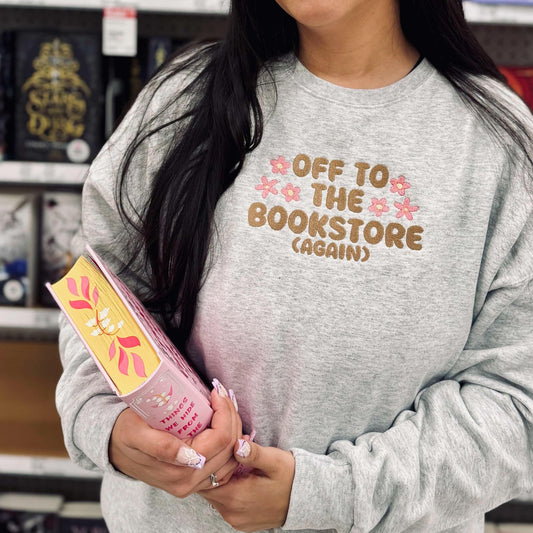 Off To the Bookstore Adult Crewneck