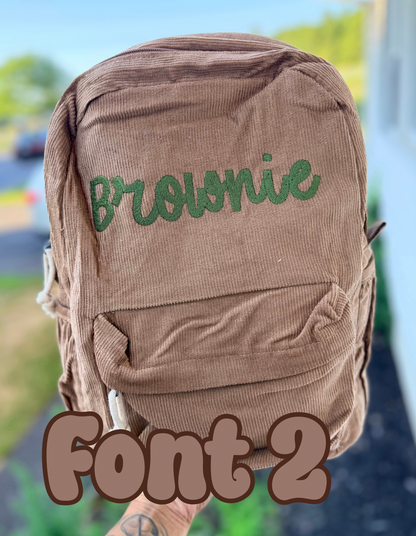 Corduroy Backpacks
