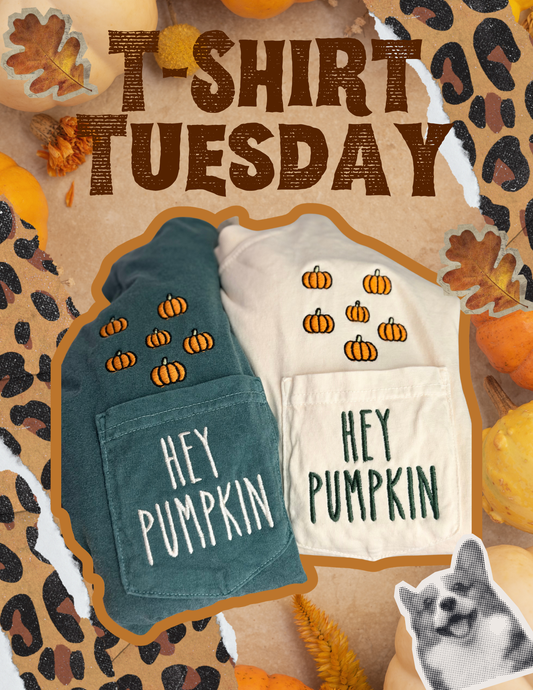 Pumpkin Short Sleeve Pocket Tee