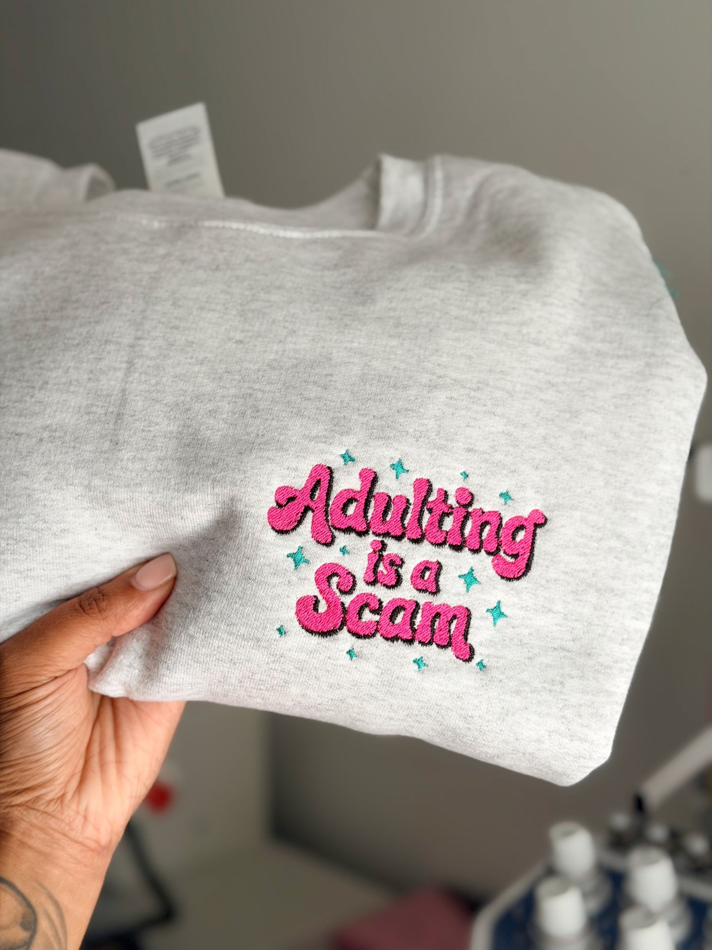 Adulting is a Scam Crewneck